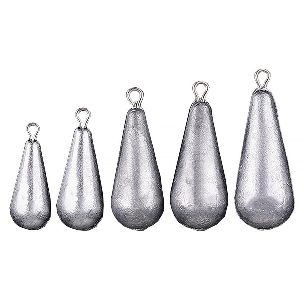 Fishing Sinkers, 5-Piece Lead Weight Kit, 30–80 g