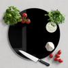 DEQORI Round Glass Cutting Board, 30 cm, Solid Black view 2