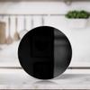 DEQORI Round Glass Cutting Board, 30 cm, Solid Black view 3