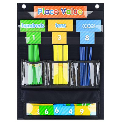 Eamay Pocket Chart for Classroom and Home, Black