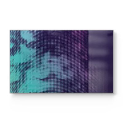 DEQORI Glass Breakfast Board, 23 x 14 cm, Turquoise-Pink Color Mist