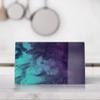 DEQORI Glass Breakfast Board, 23 x 14 cm, Turquoise-Pink Color Mist view 3