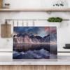 DEQORI Glass Cutting Board, 40 x 30 cm, Dramatic Vestrahorn Design view 3