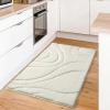 EXDE Soft Shaggy Microfiber Bathroom Rug, Non-Slip, Machine Washable, White, 20 x 32 in view 3