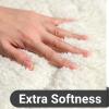 EXDE Soft Shaggy Microfiber Bathroom Rug, Non-Slip, Machine Washable, White, 20 x 32 in view 4