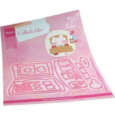 Marianne Design Collectables Bed by Marleen Dies, Pink