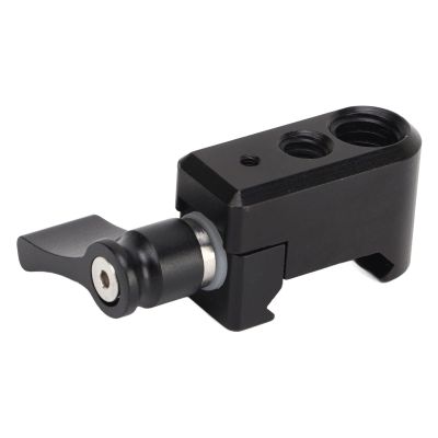 CCYLEZ NATO Rail Clamp, Aluminum Alloy, 1/4-Inch & 3/8-Inch Screw Holes, Black, for Cameras, Camcorders & Rail Mounting