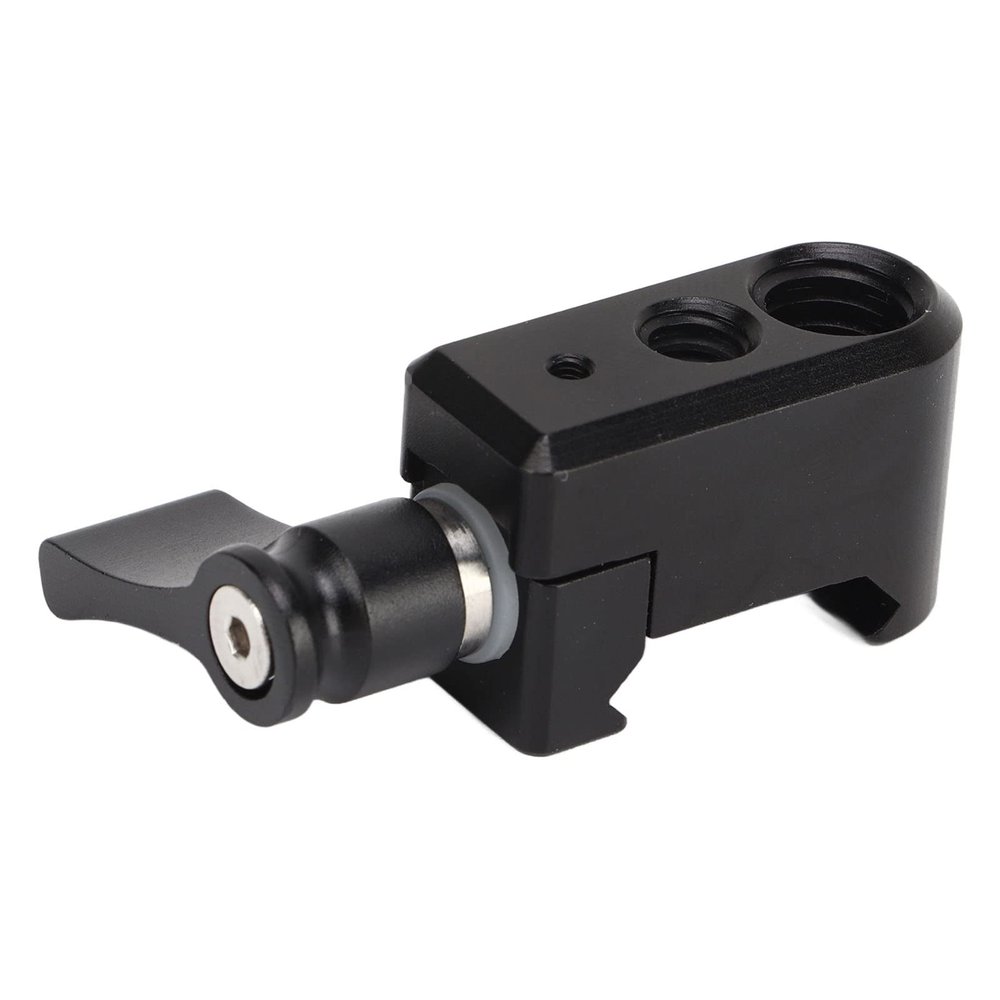CCYLEZ NATO Rail Clamp, Aluminum Alloy, 1/4-Inch & 3/8-Inch Screw Holes, Black, for Cameras, Camcorders & Rail Mounting