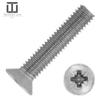 Techtanium M6 x 16 mm A2 Stainless Steel Countersunk Screws, Phillips Z, 200-Pack, DIN 965 view 2