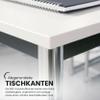 bm Multifunction Table, White, 120 x 80 cm, Black Square Table Leg, D-Series Meeting Table view 3