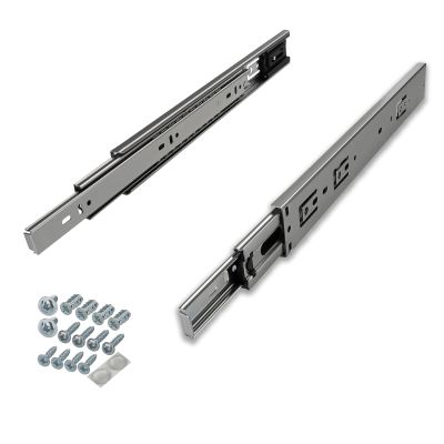 SOTECH 3 Pairs Full-Extension Drawer Slides KV-35-H45-L400-S-MS, 400 mm, 35 kg Load Capacity
