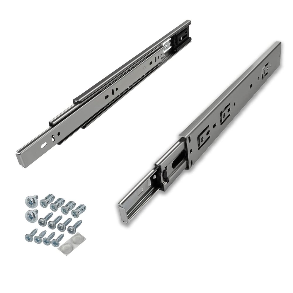 SOTECH 3 Pairs Full-Extension Drawer Slides KV-35-H45-L400-S-MS, 400 mm, 35 kg Load Capacity