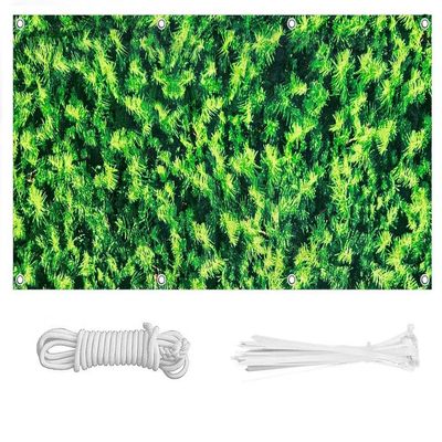 Balcony Privacy Screen 70 x 600 cm, 220 g/m², Green Foliage