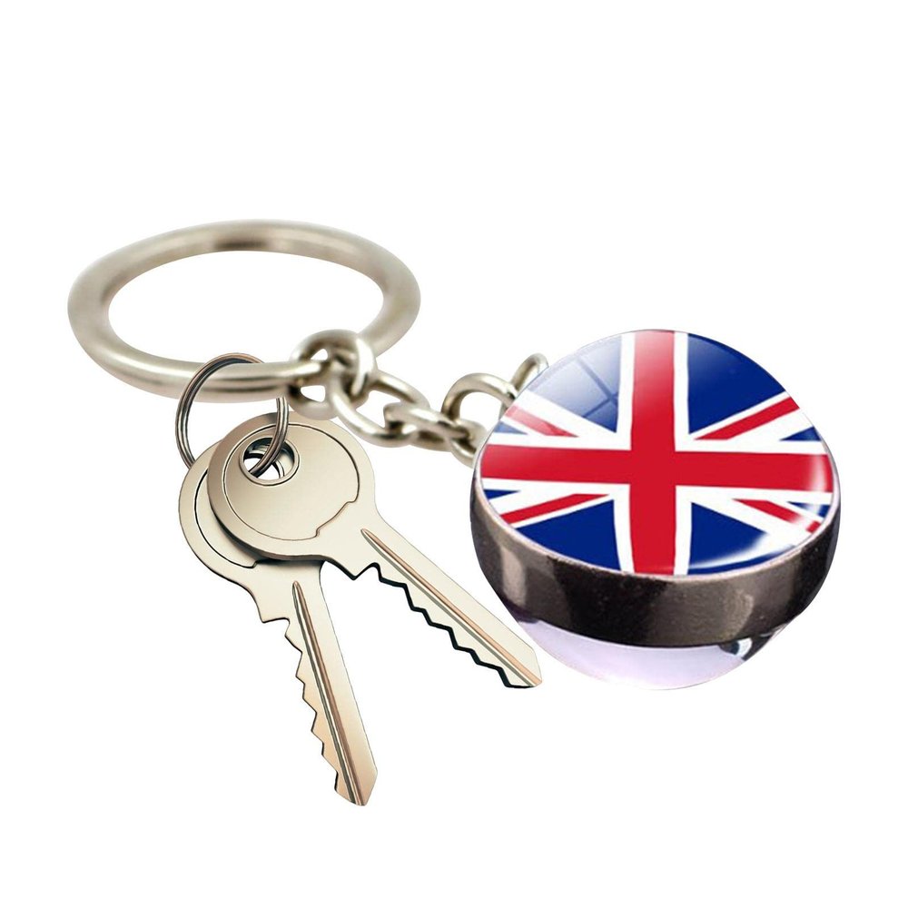 UK Flag Keychain, Union Jack Key Ring