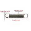 BATLAM 2-Piece Stainless Steel Double-Hook Extension Spring, 2 mm Wire, 21 mm OD, 55 mm Length, 2 x 21 x 55 mm (2 pcs, 2 x 19 x 115 mm) view 3