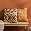 RAJEGAR Bohemian Flower-Pattern Pillow Cover for Sofa, Chair, and Living Room with Hidden Zipper view 3