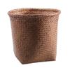 Cabilock 1-Piece Bohemian Woven Rattan Wastebasket view 1