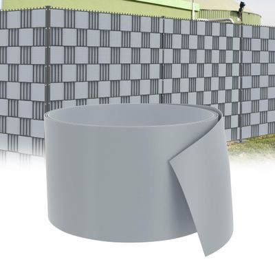 XMTECH Rigid PVC Privacy Strips for Double-Wire Fence Panels, 2.5 m, 30-Pack, Gray