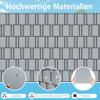 XMTECH Rigid PVC Privacy Strips for Double-Wire Fence Panels, 2.5 m, 30-Pack, Gray view 3