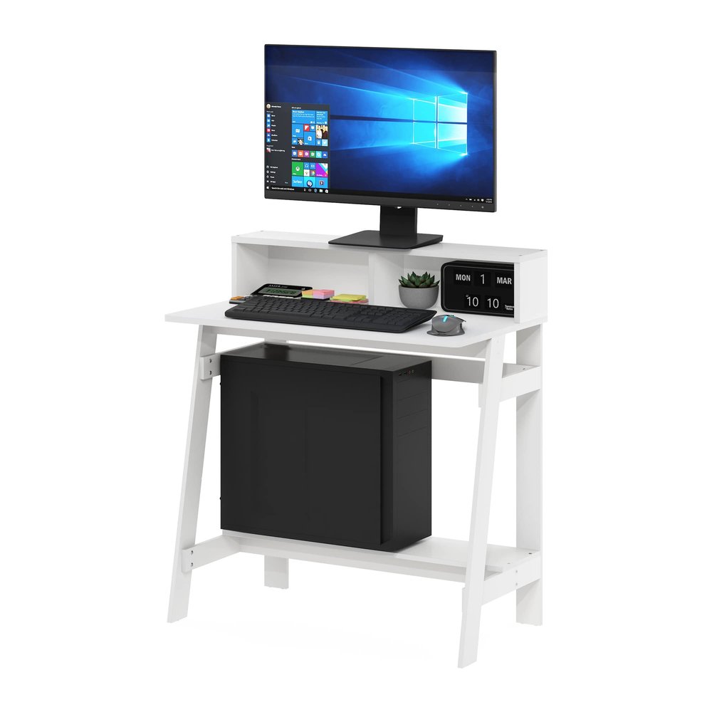 Furinno Simplistic A-Frame Computer Desk, Gaming Desk, White
