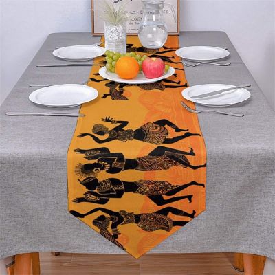 Stfery Modern Autumn Table Runner, Yellow, 46 x 183 cm