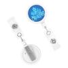 Merry Christmas Blue Neon Sign Retractable Badge Holder view 3
