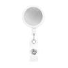 Diagonal Retractable ID Badge Holder, Gray and Silver Glitter view 1