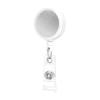 Diagonal Retractable ID Badge Holder, Gray and Silver Glitter view 2