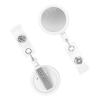 Diagonal Retractable ID Badge Holder, Gray and Silver Glitter view 3