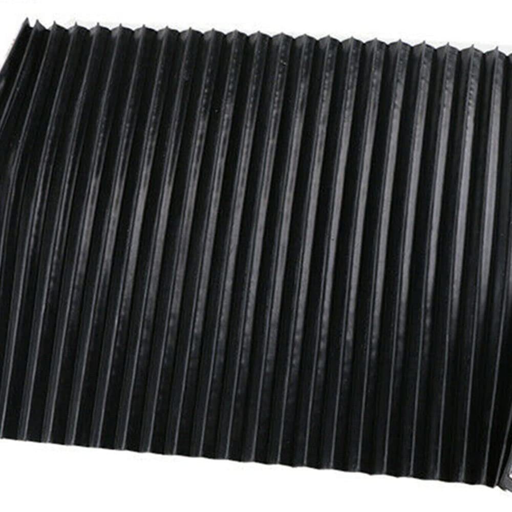 CNC Machine Protective Dust Cover, Flexible Accordion Bellows, Black (245 mm)