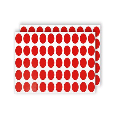 Geocaching Reflectors - Reflective Dots for Night Caches and Fire Needles, Colored, Self-Adhesive - Various Diameters (10 mm, Red, 100)