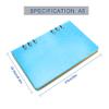 SIMDAO A5 Leather Refillable Notebook, 6-Hole Ring Binder with Loose Pocket, Hardcover, Sky Blue view 2