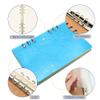 SIMDAO A5 Leather Refillable Notebook, 6-Hole Ring Binder with Loose Pocket, Hardcover, Sky Blue view 3