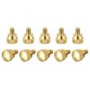 sourcing map 10-Pack M4 x 6 mm Brass Knurled Shoulder Screws view 1