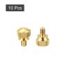 sourcing map 10-Pack M4 x 6 mm Brass Knurled Shoulder Screws view 3