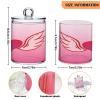 JUMBEAR Pink Q-Tip Holder Organizer, Love with Wings, 2-Pack view 2
