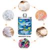 JUMBEAR Q-Tip Holder Organizer Dispenser, Stylish Floral Bathroom Storage Containers for Cotton Swabs, Pads, Floss, 4-Pack view 3