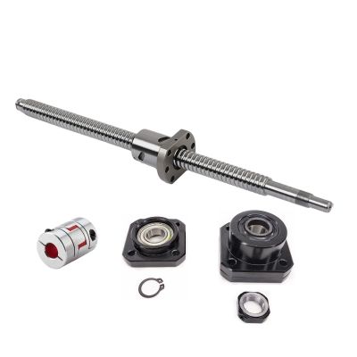 Coavoo SFU2510 1450mm Ball Screw, C7 Anti-Backlash, with Ball Nut, FK20/FF20 Supports and 14 x 17mm Coupling Kit for CNC