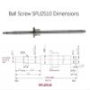 Coavoo SFU2510 1450mm Ball Screw, C7 Anti-Backlash, with Ball Nut, FK20/FF20 Supports and 14 x 17mm Coupling Kit for CNC view 2