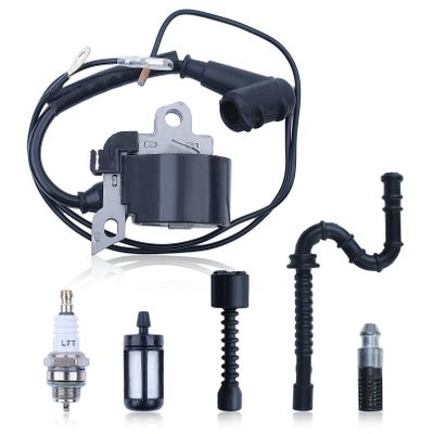 Gubeter Ignition Coil and Spark Plug Set for Stihl MS380, 024, 026, 028, 029, MS240, MS260, MS290, MS360, 0000 400 1300