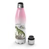 Mikalino Kids' Stainless Steel Water Bottle, Dangerous Dinosaur with Custom Name, Pink-White, 500 ml view 2