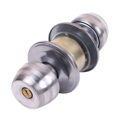 Cabilock Silver Ball Door Lock for Bathrooms and Bedrooms, Stainless Steel