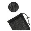 DFV mobile Nylon Fabric Pouch Case with Chain and Bow Closure for Gree Tosot G7 (2021) - Black view 4