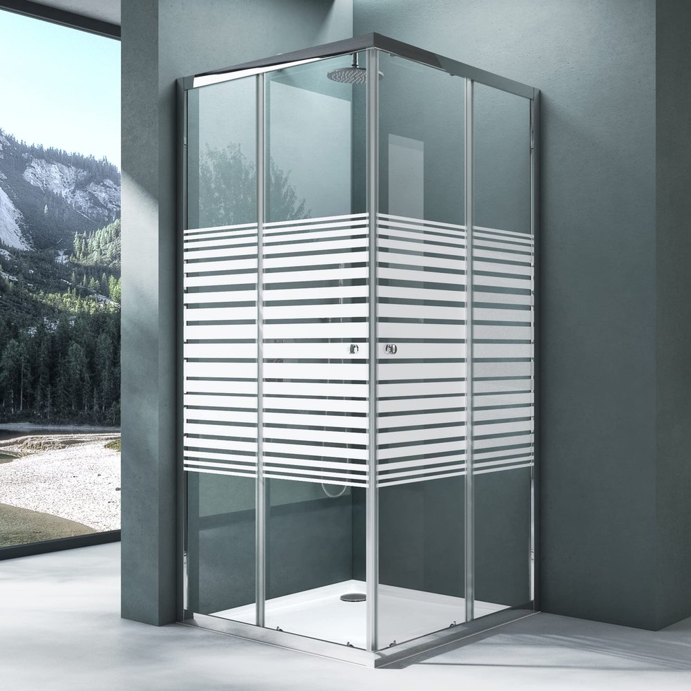Mai & Mai R16MS Plus 90 x 90 cm Corner Shower Enclosure with Double Sliding Doors