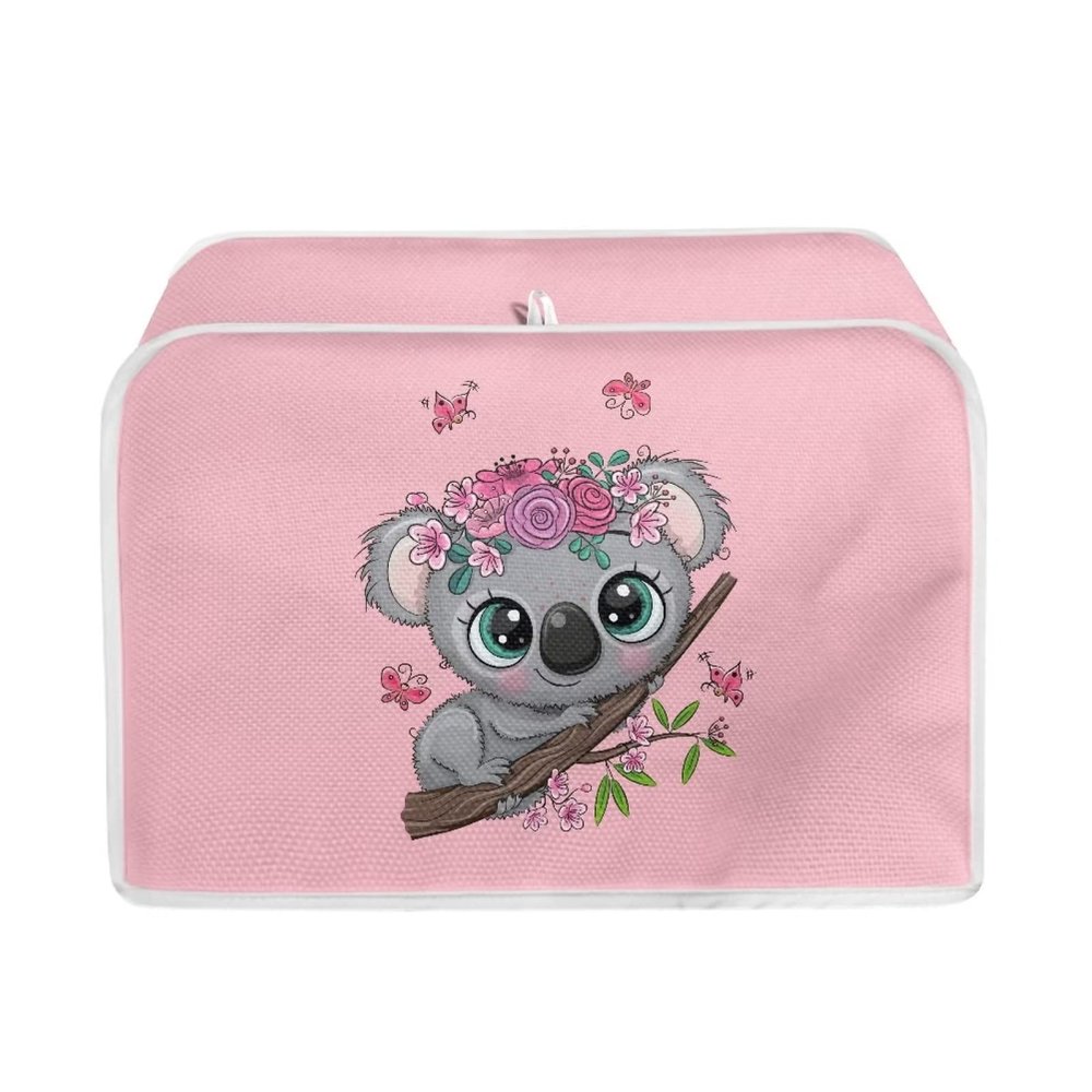 HUIACONG Pink Koala Flower 2-Slice Toaster Cover