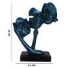 Western Eiderdown Presents Human Face Reaction Sculpture, Modern Home Decor, 12.5-Inch Gray view 3