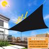 Ziligengsheng Rectangular Sun Shade Sail 2 x 5.5 m, Waterproof, Black view 2