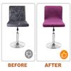 SONNACH Velvet Bar Stool Covers, Square Counter-Height Stool Covers (4, Purple) view 3