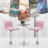 SONNACH Velvet Bar Stool Covers, Square Counter-Height Covers, 4-Pack, Pink view 2