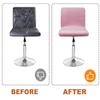 SONNACH Velvet Bar Stool Covers, Square Counter-Height Covers, 4-Pack, Pink view 3